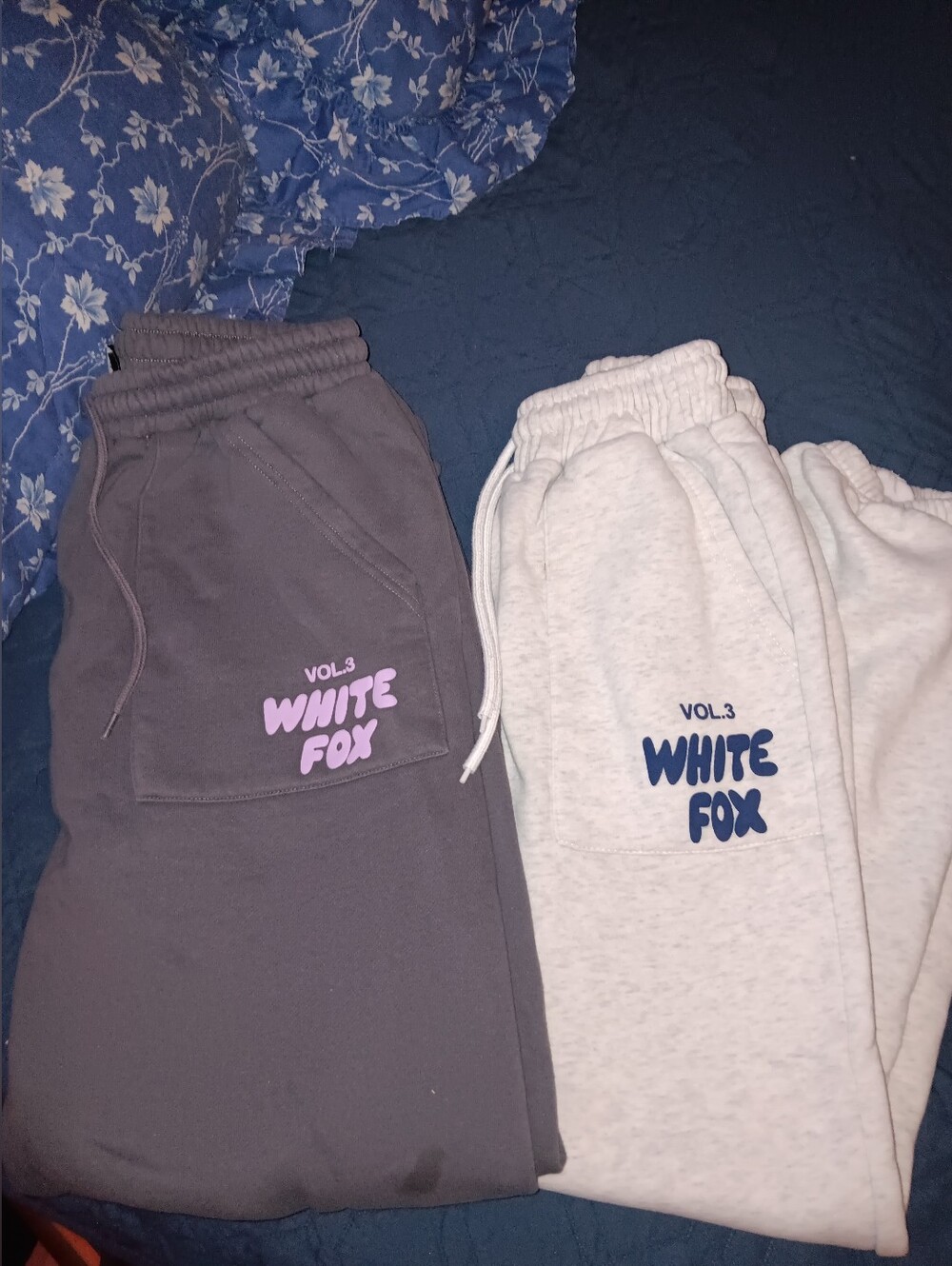 2 Pairs of White Fox Joggers